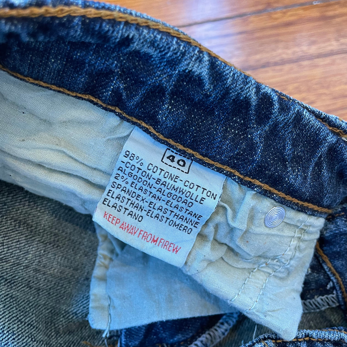 dark denim bootcut jeans