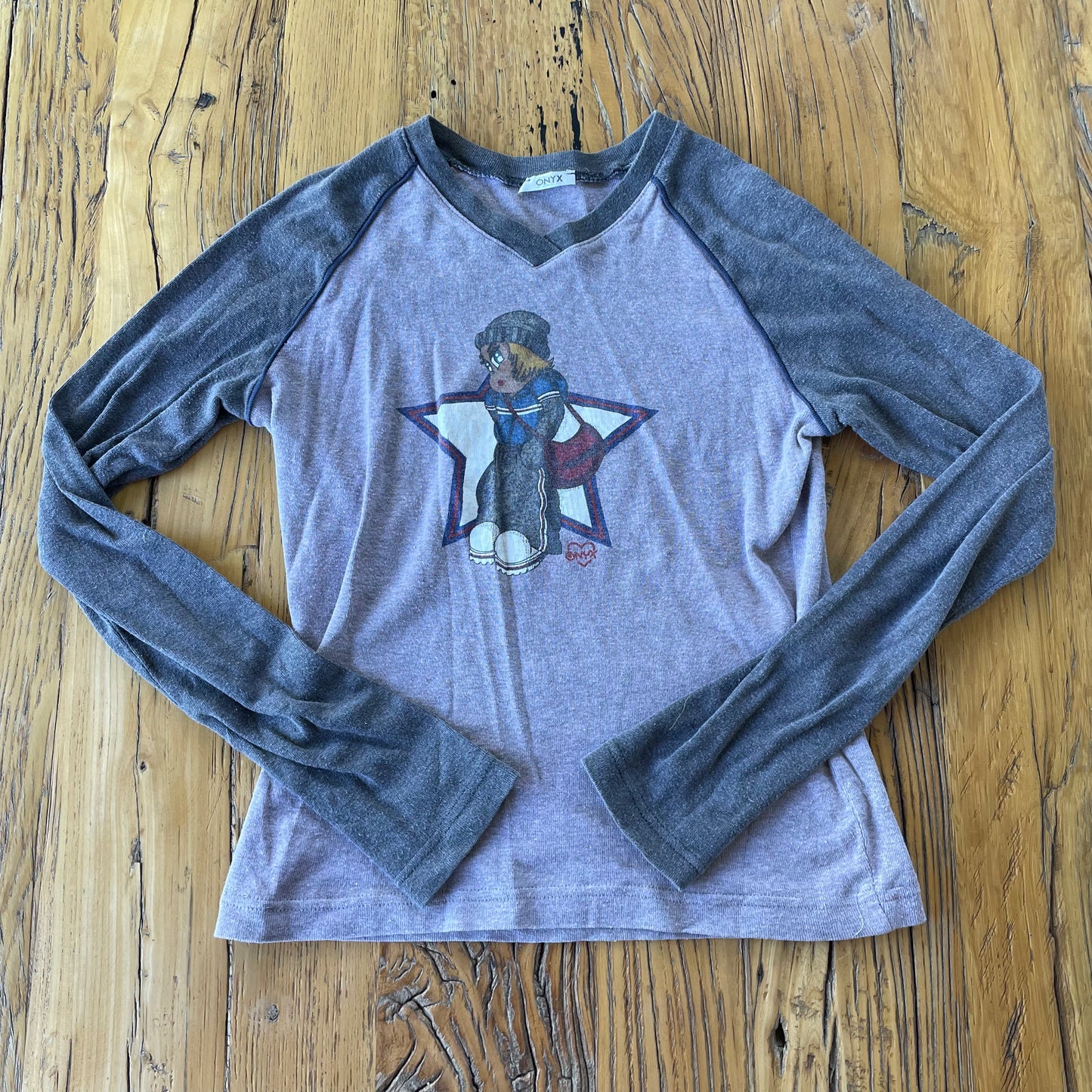 graphic long sleeve top
