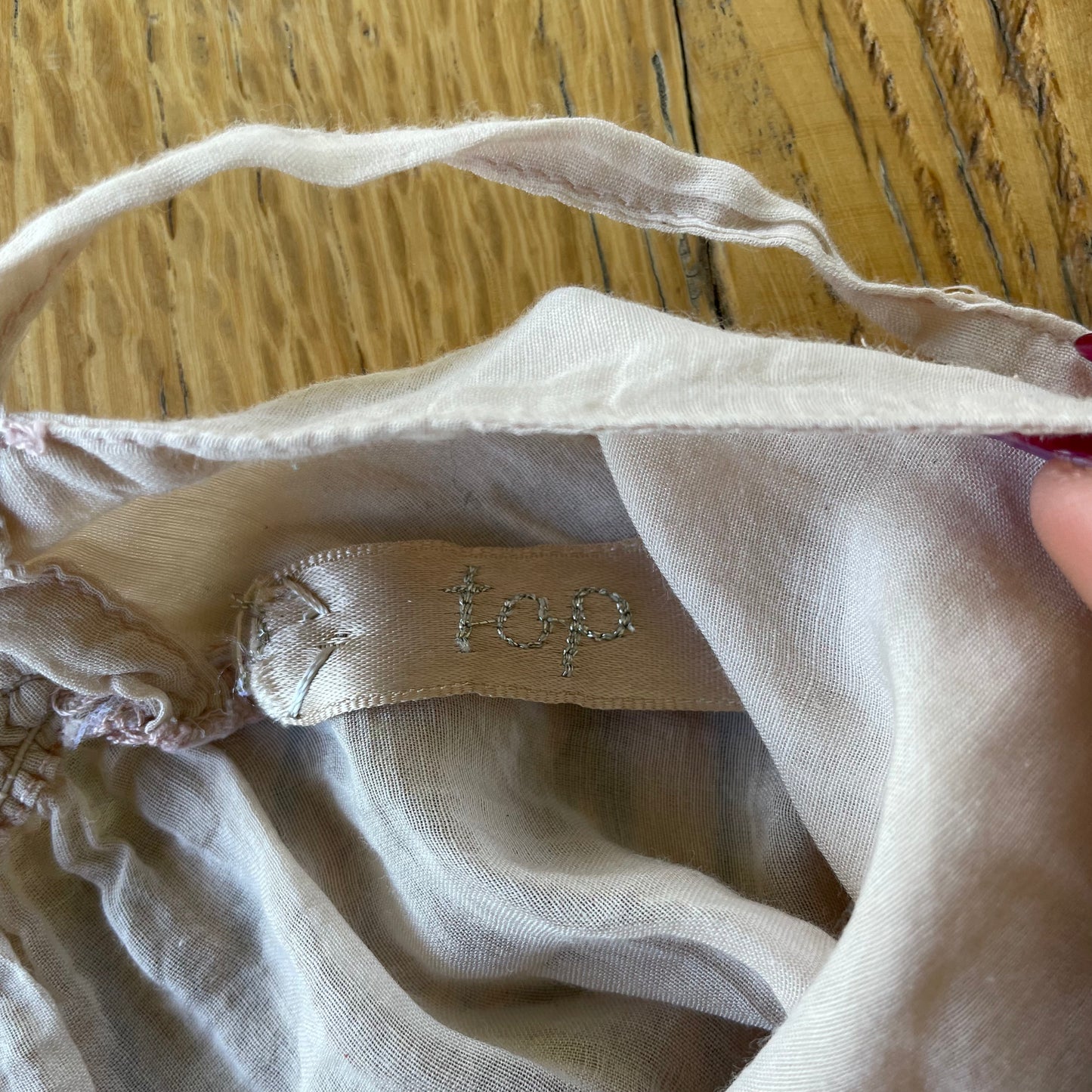 lace up 3/4 sleeve top