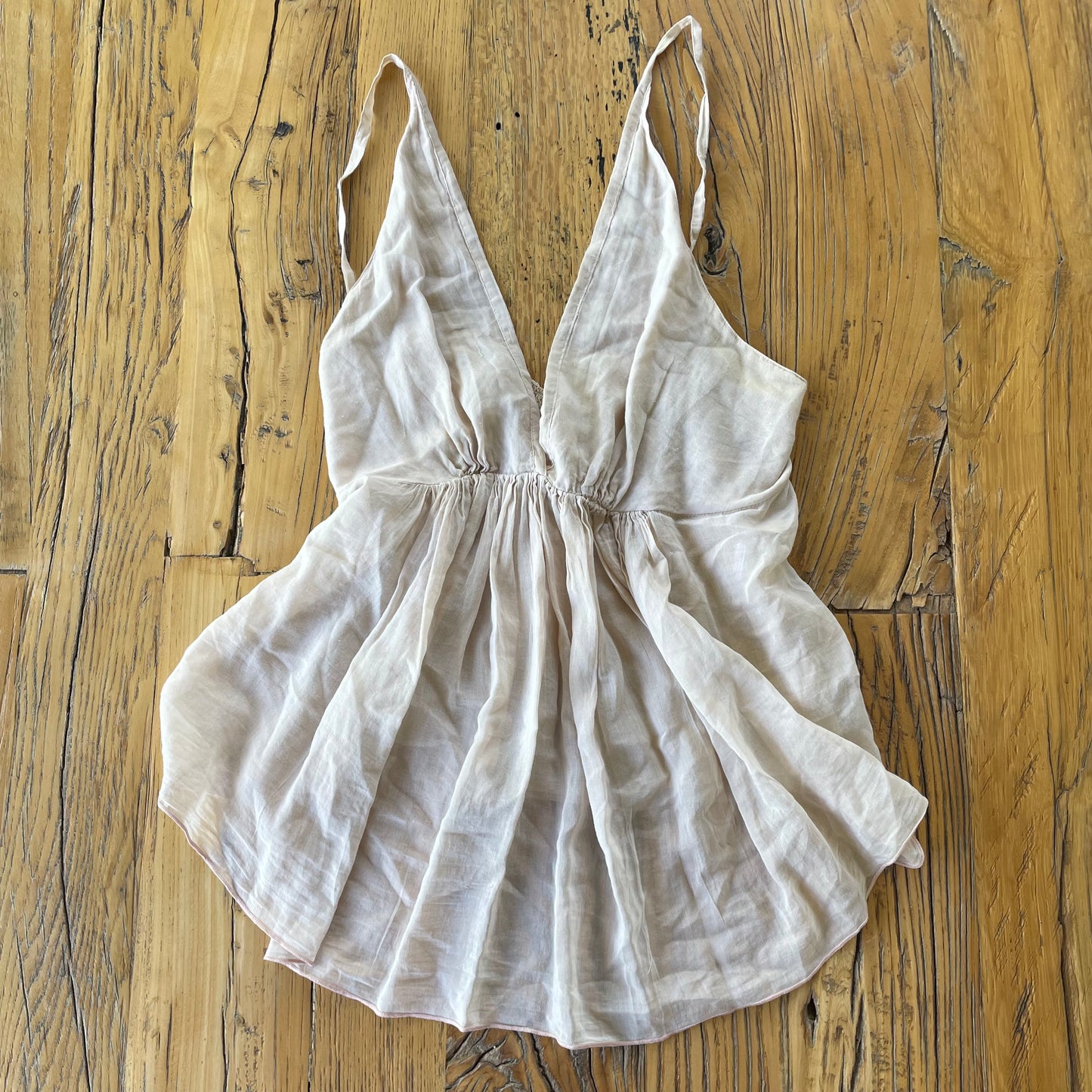 nude boho cami