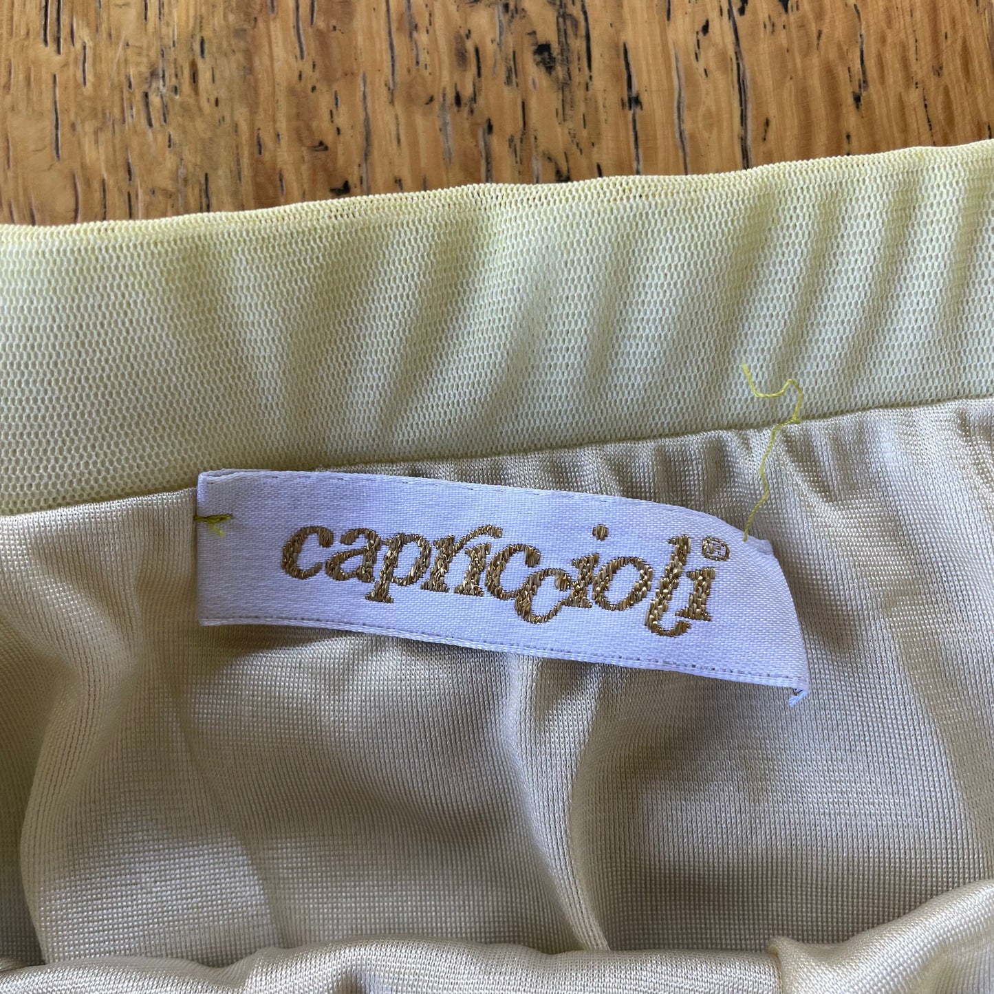 green floral midi skirt