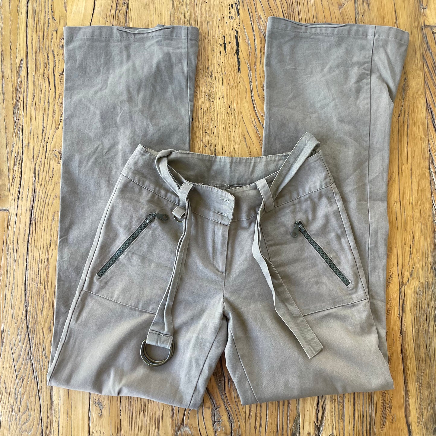 brown pants w/ flared zips