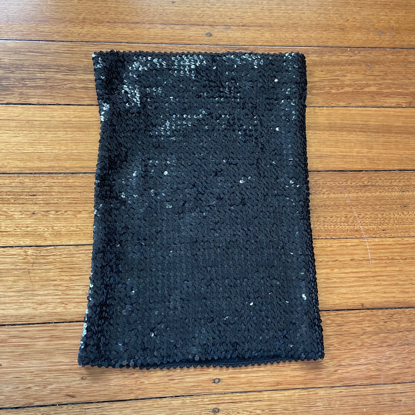 black sequin strapless tube top