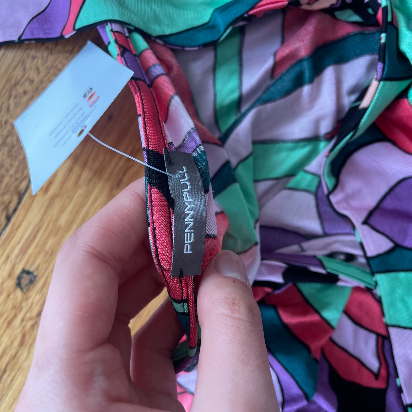 graphic print halter top