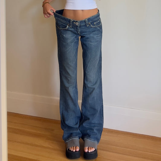 low rise denim jeans