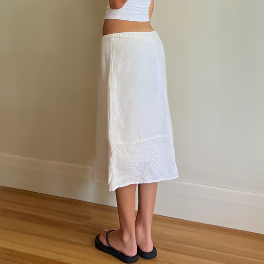 white midi skirt