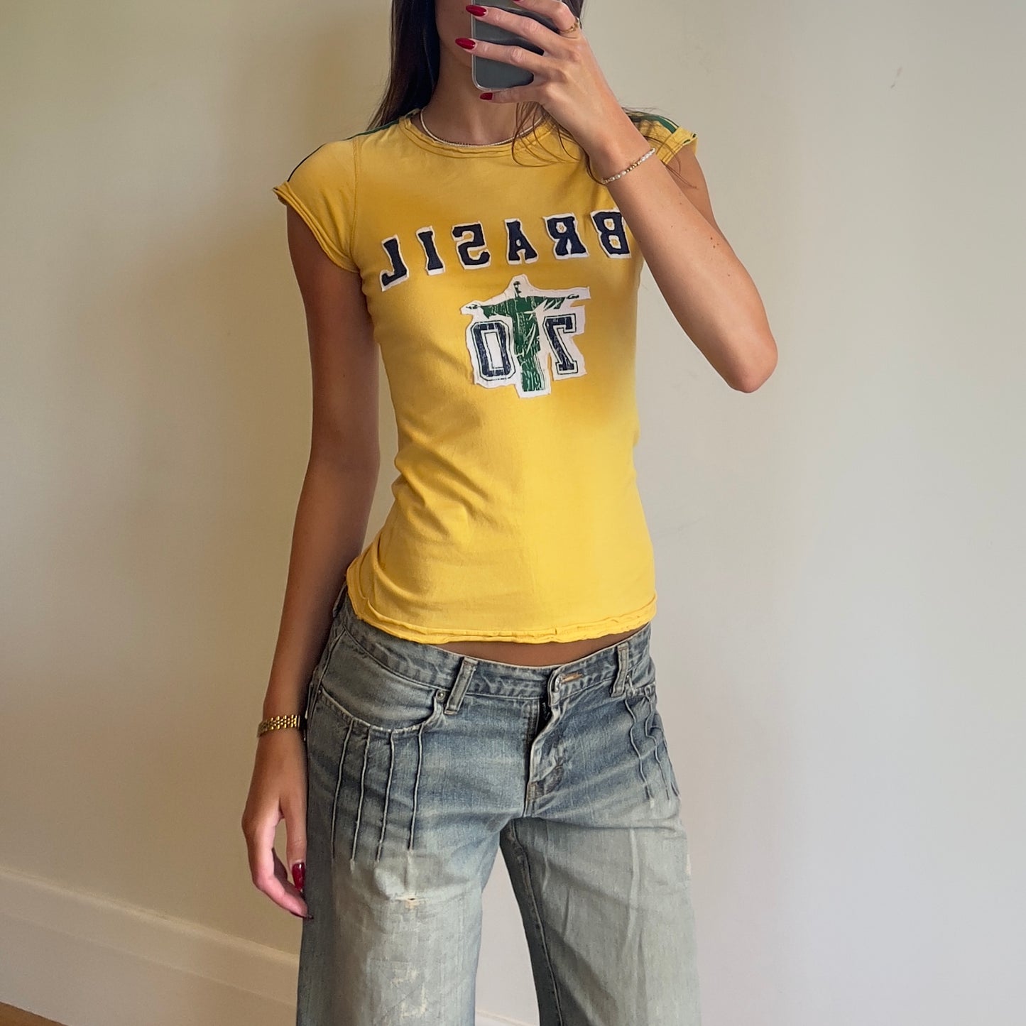 y2k Brasil baby tee