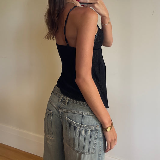 vintage black cami