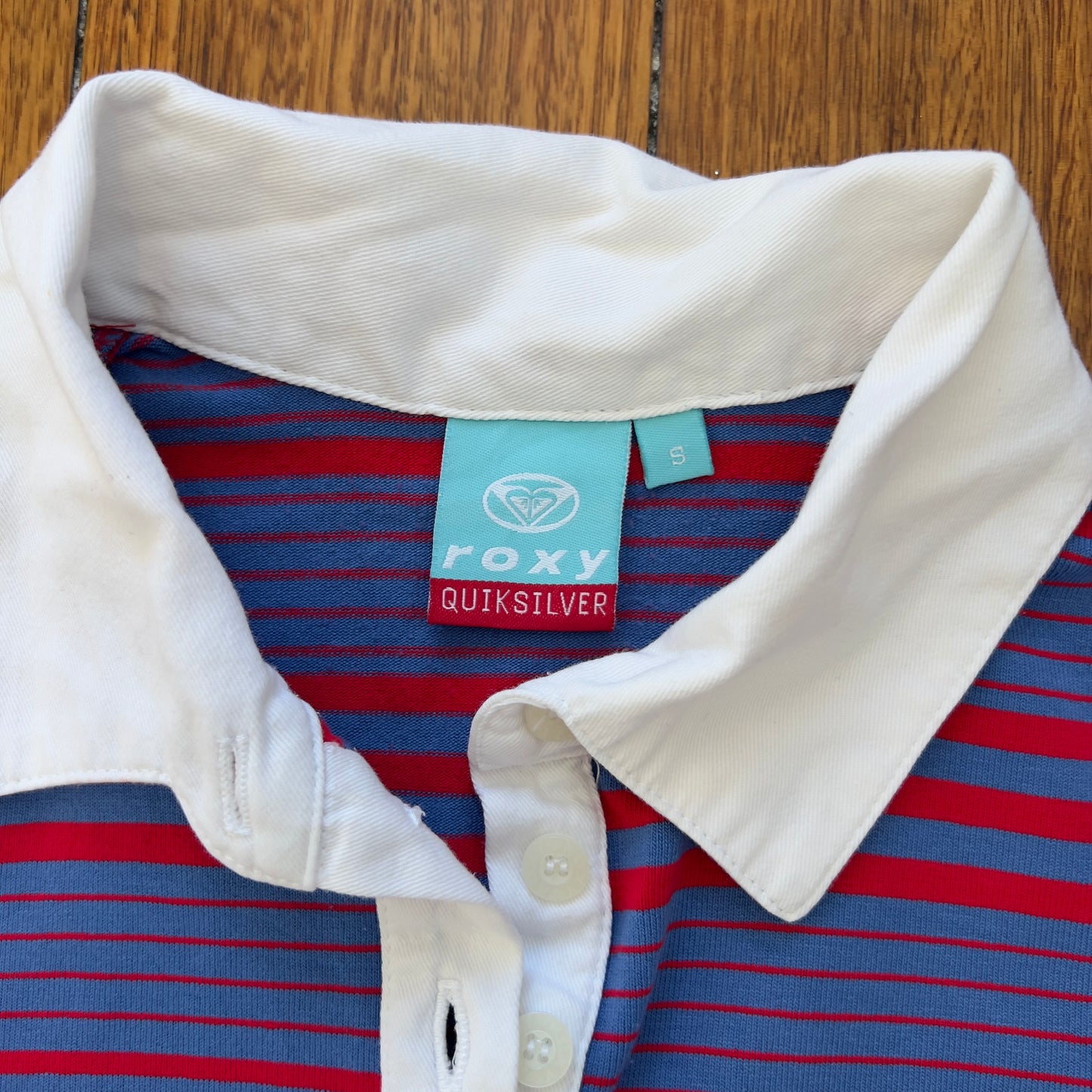 stripe Roxy polo top