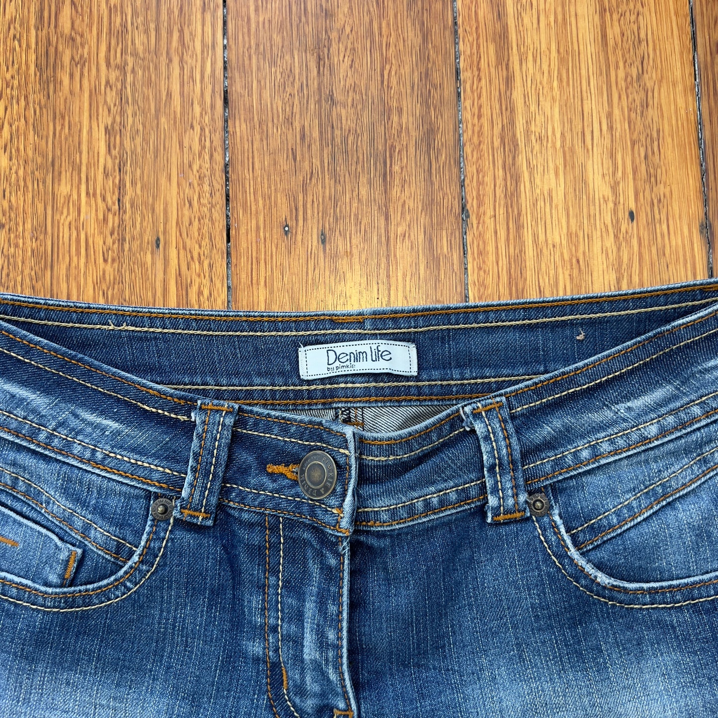 denim mini shorts