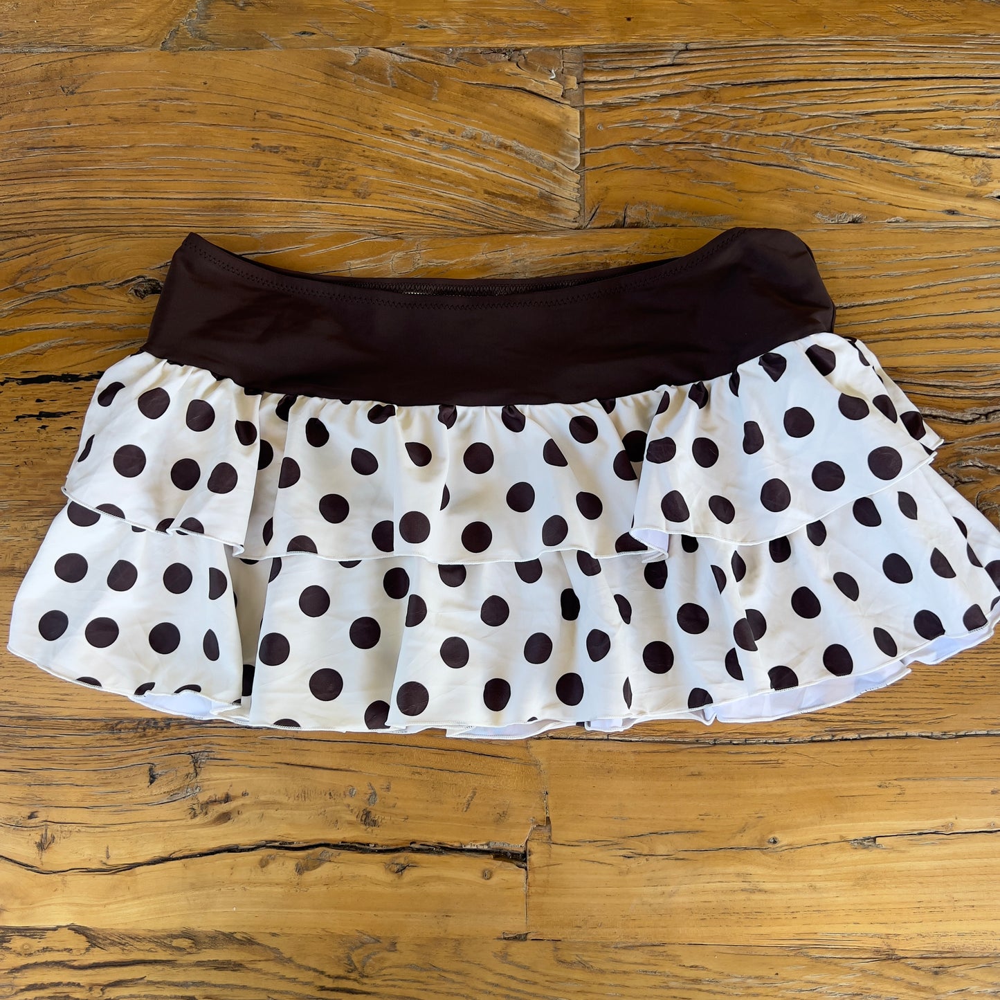 y2k polkadot mini skirt