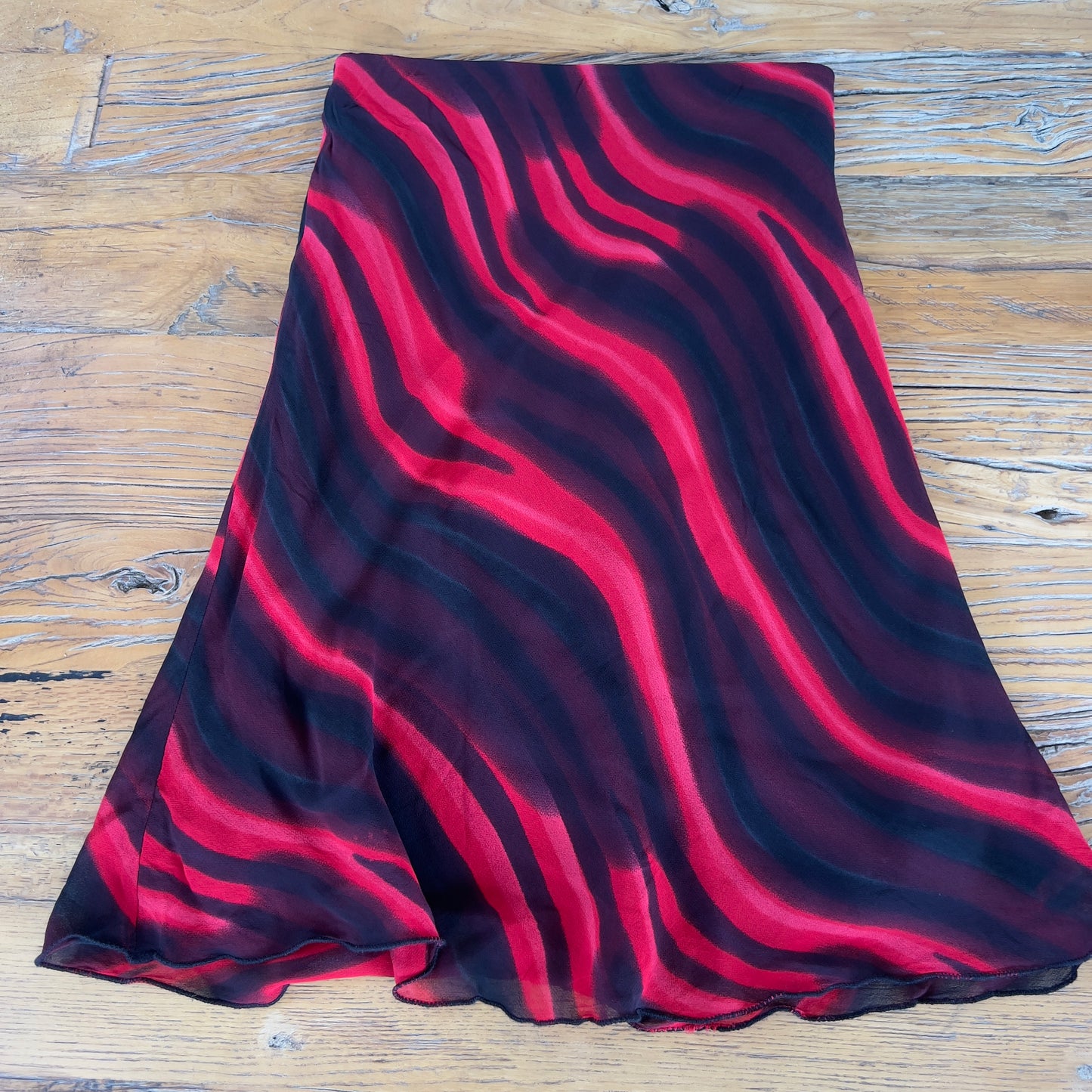 vintage printed midi skirt