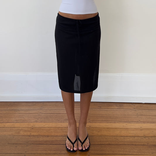 black midi skirt