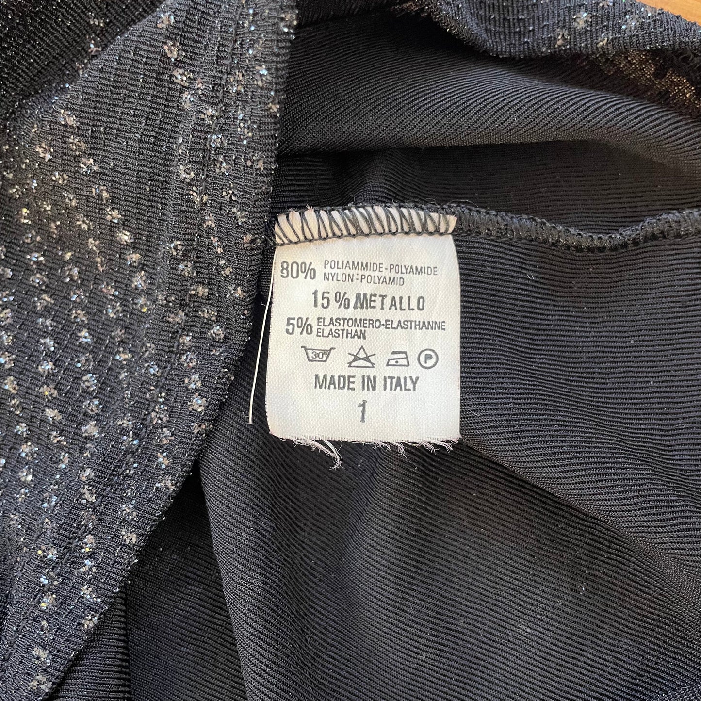 black sparkle boat neck tank