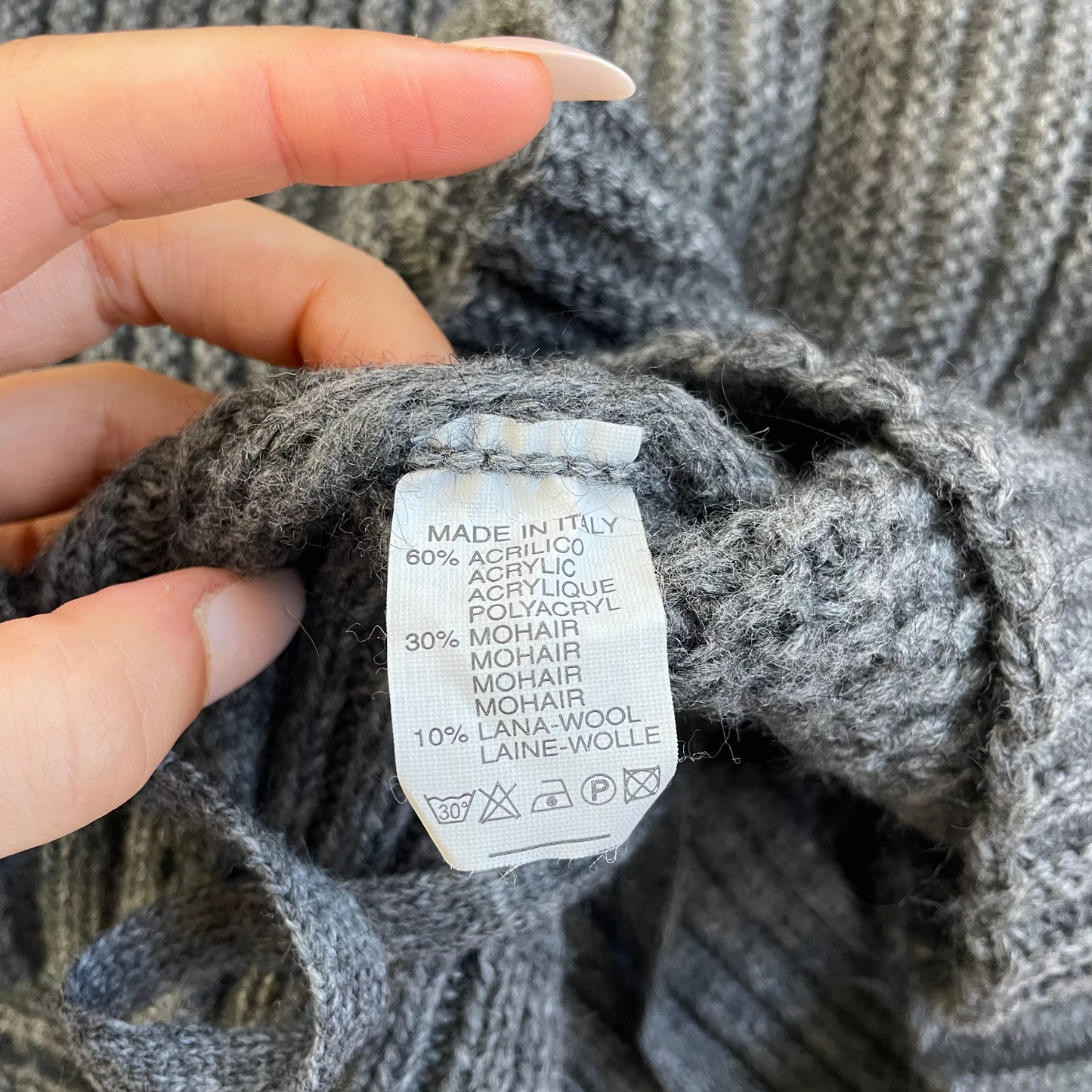 mohair wool blend wrap knit