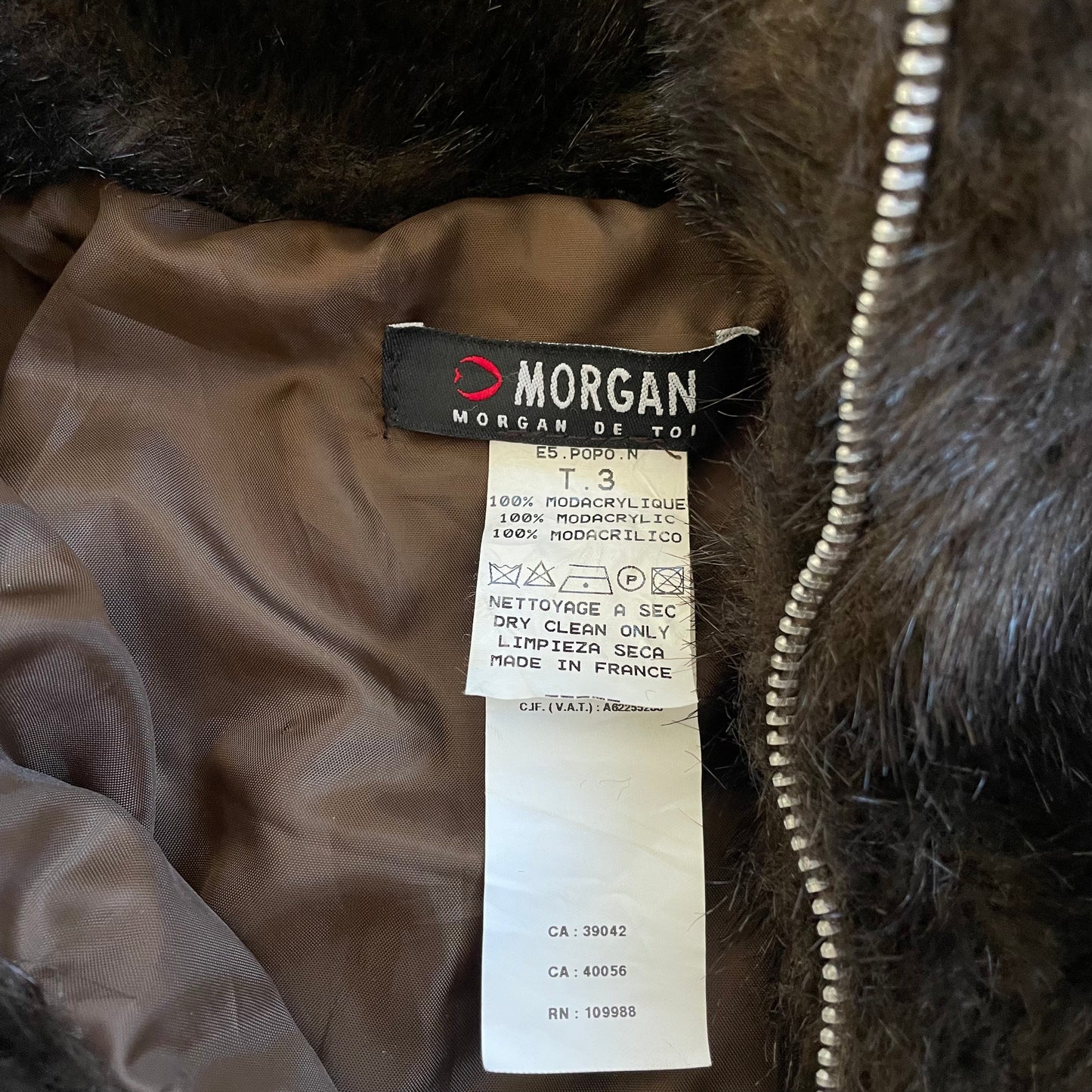 brown faux fur jacket