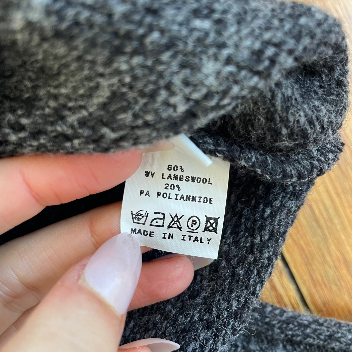 grey wool knit jumper