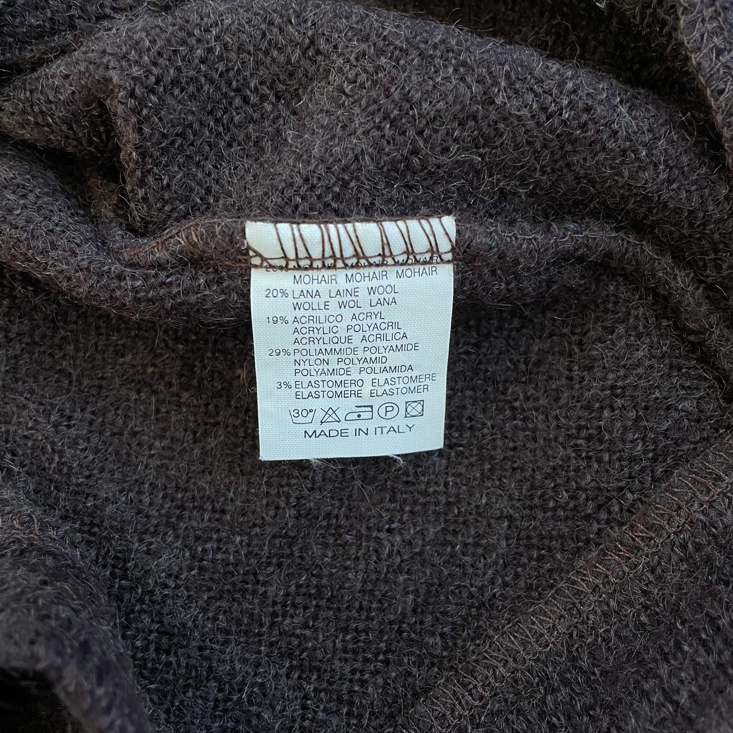 brown wool button up