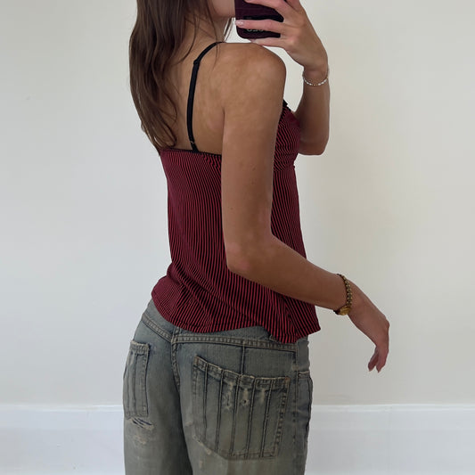 red/black stripe cami