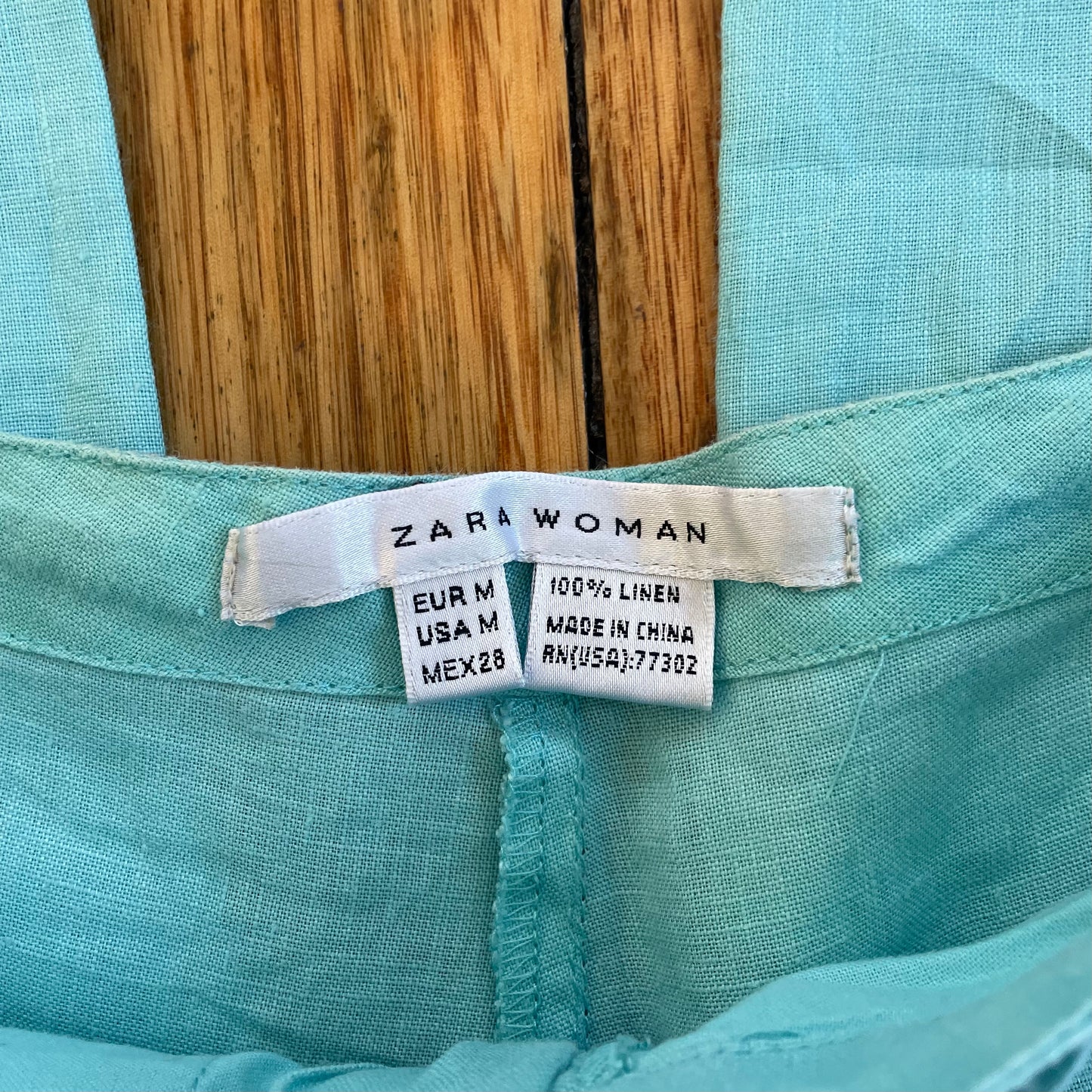 blue linen pants