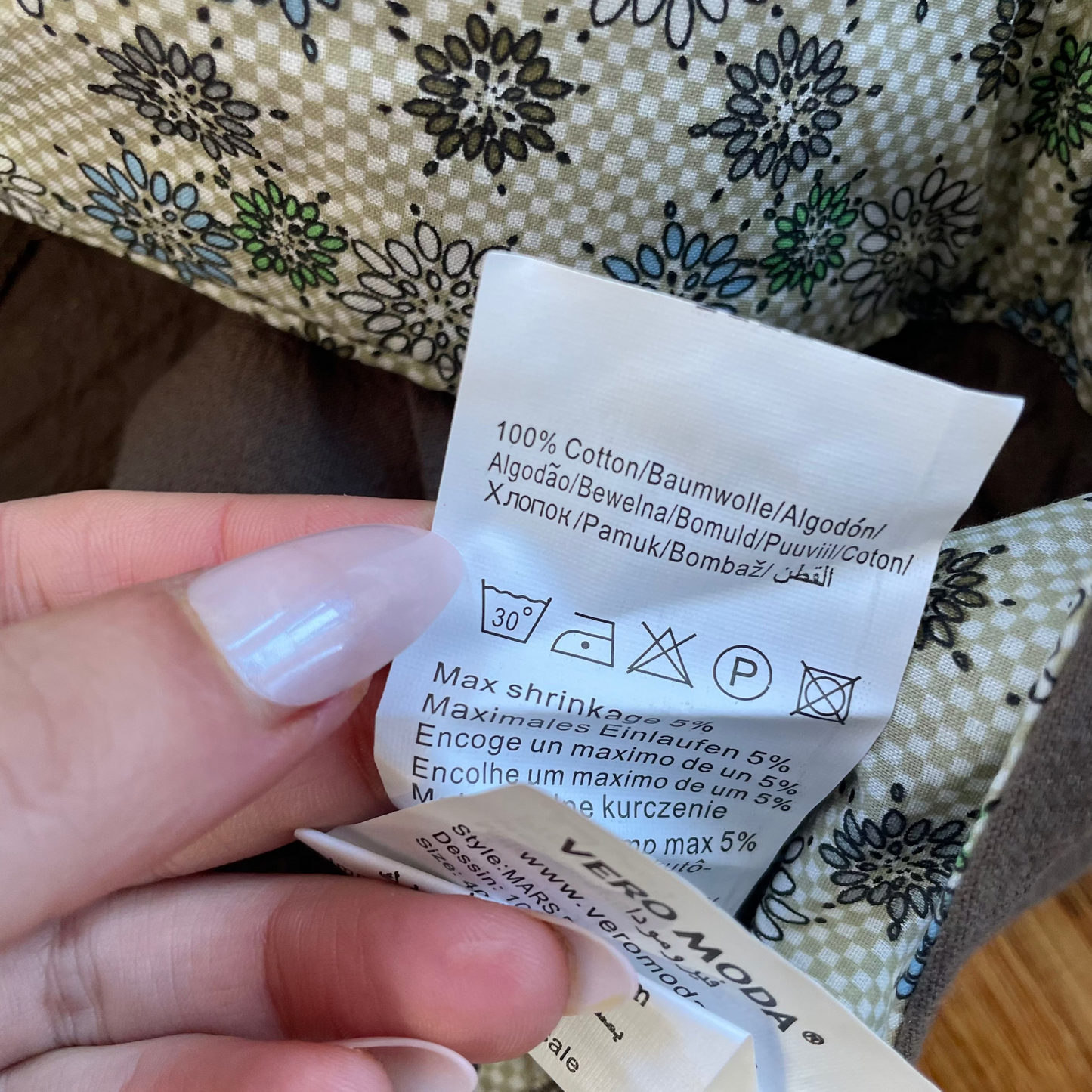 brown cotton tie pants