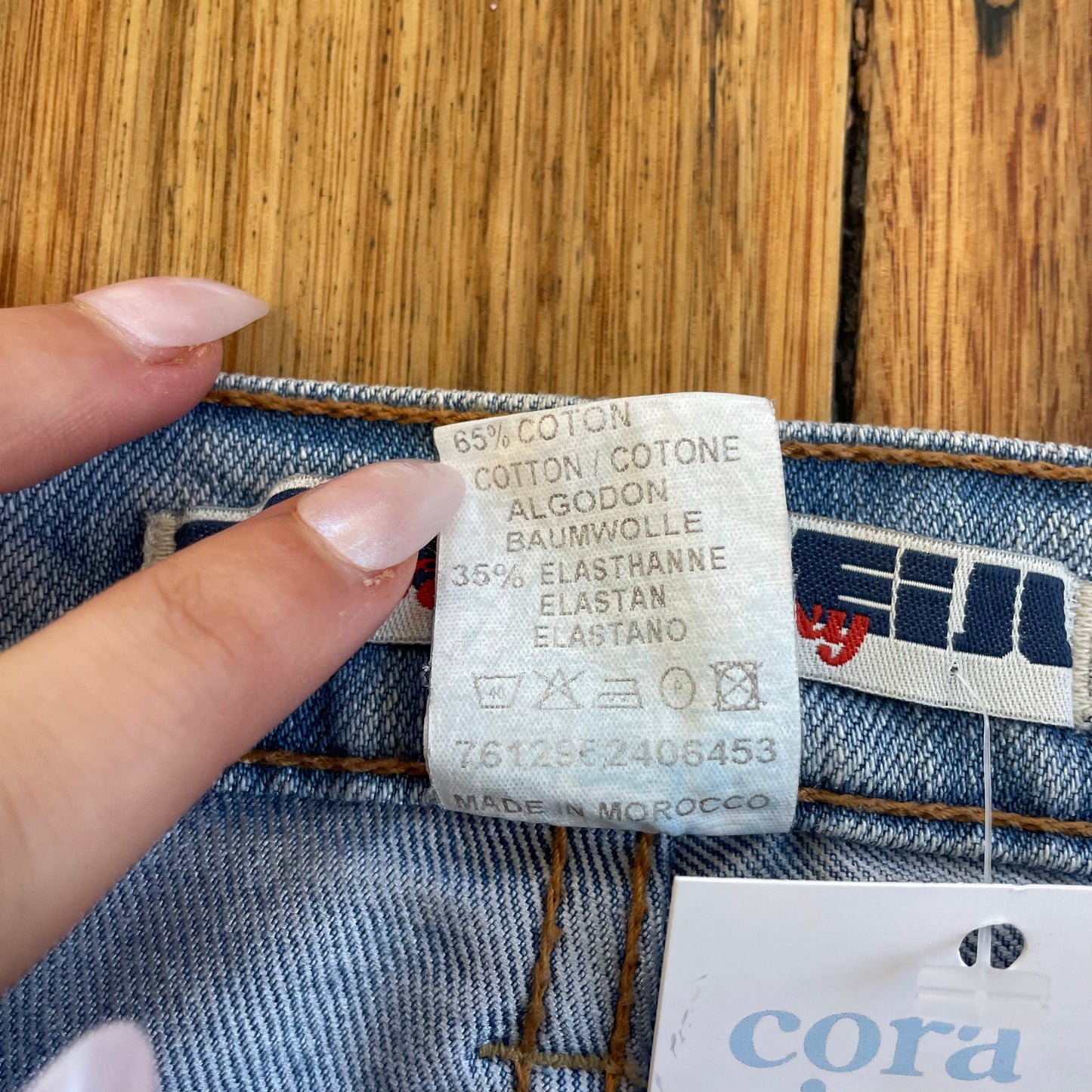 light denim bootcut jeans