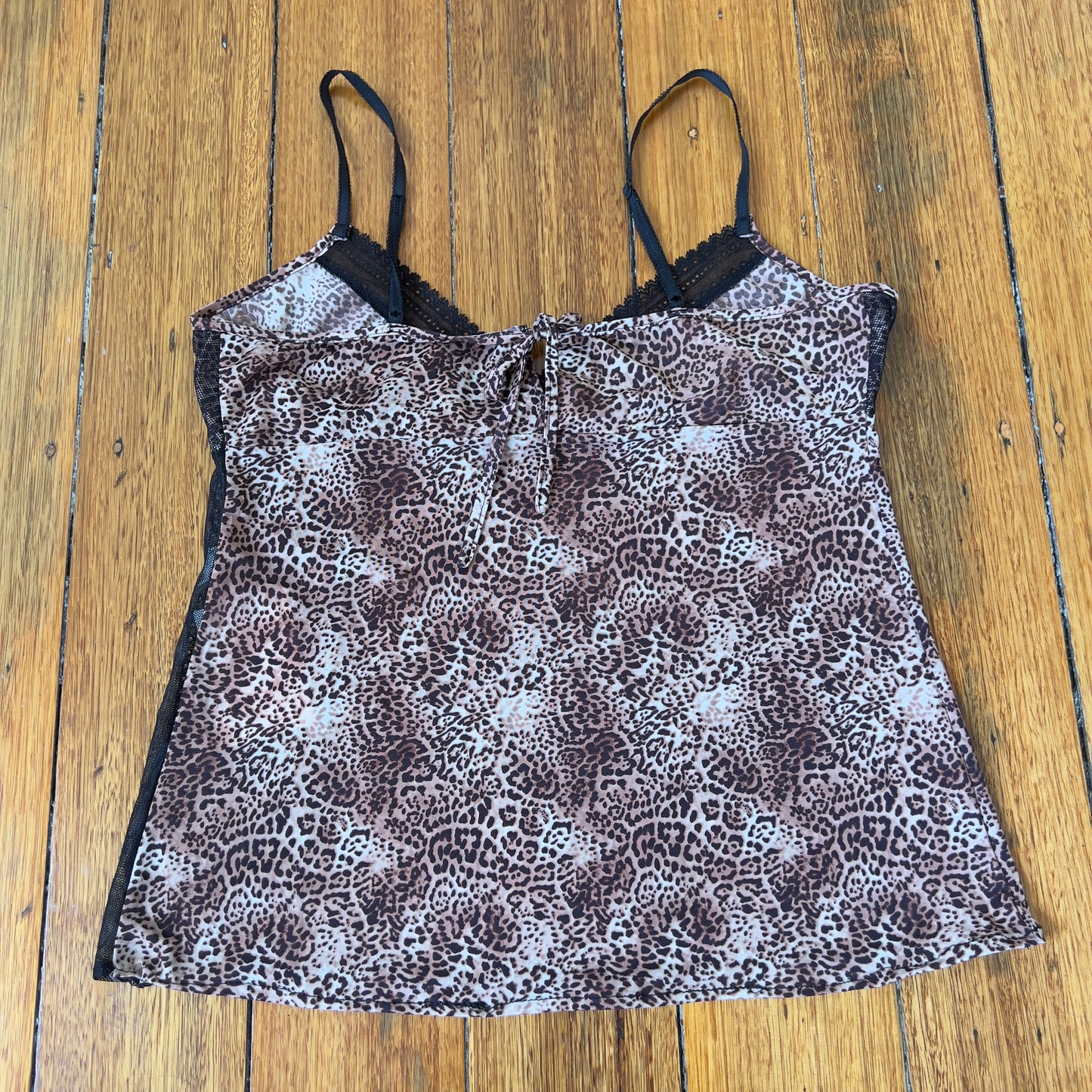 leopard print lace cami