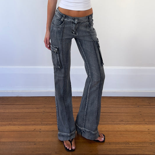 cargo style denim jeans