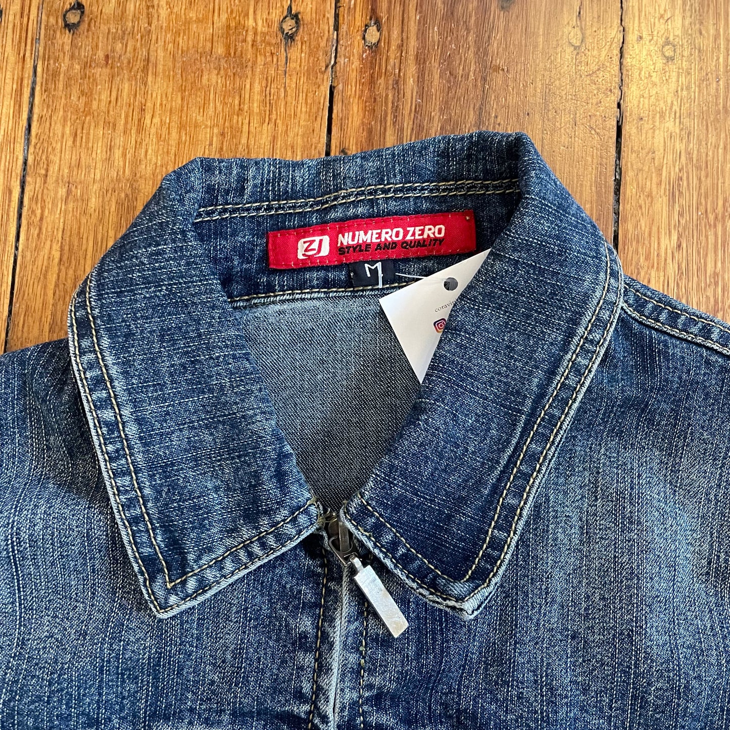 denim zip up jacket