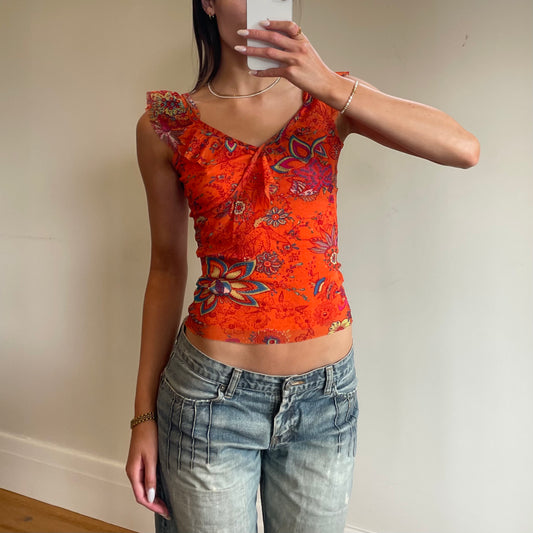 paisley print top