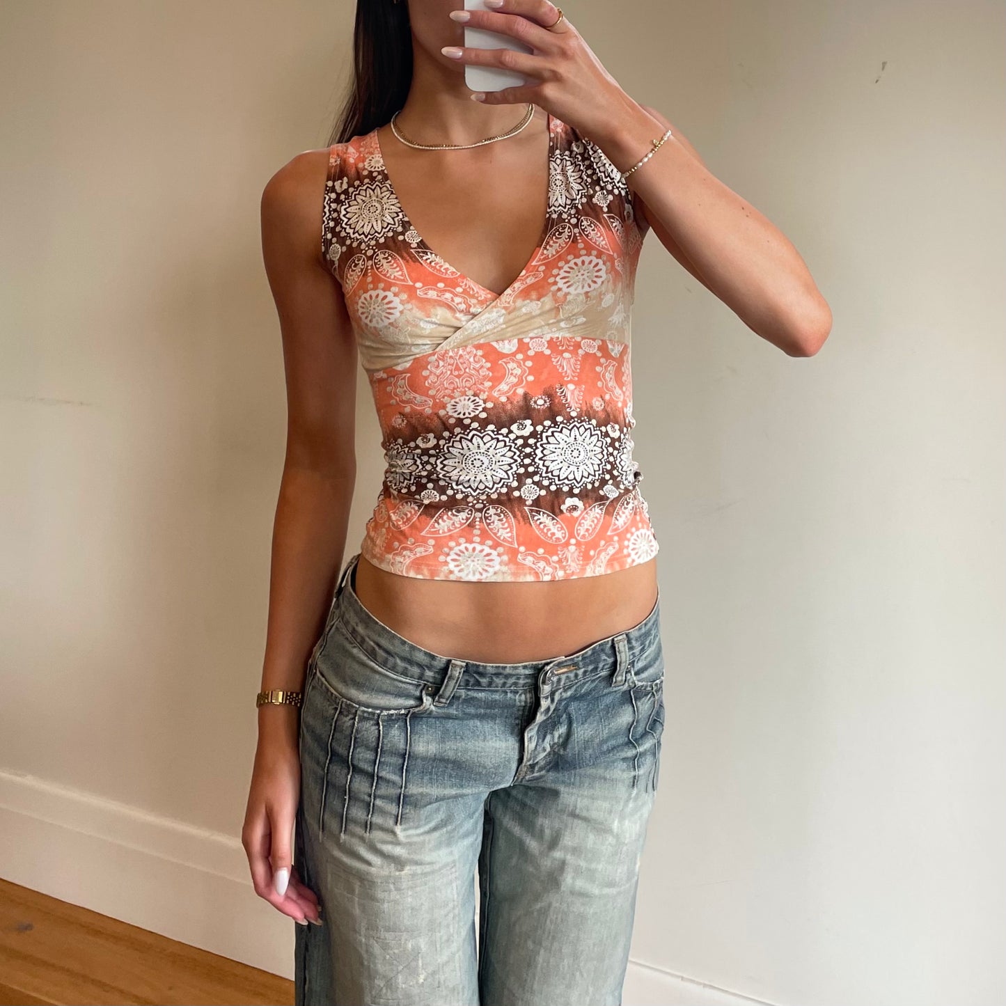 paisley print top