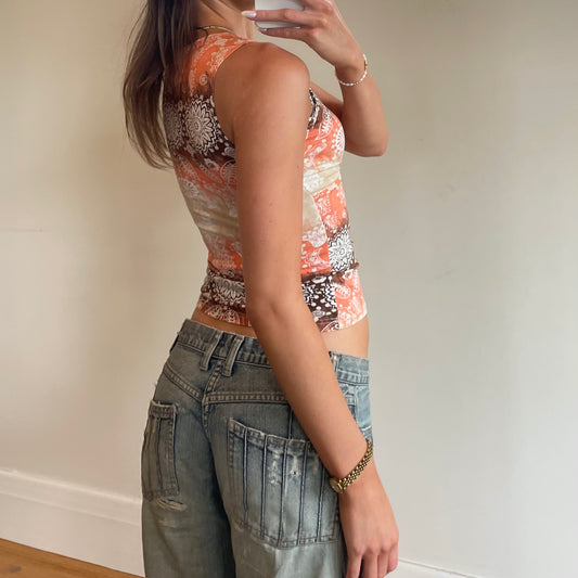 paisley print top