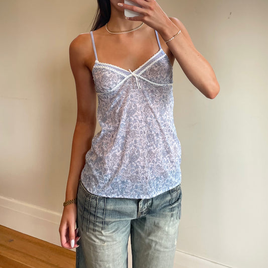 sheer floral cami