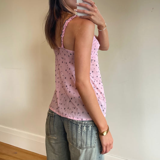 pink floral cami