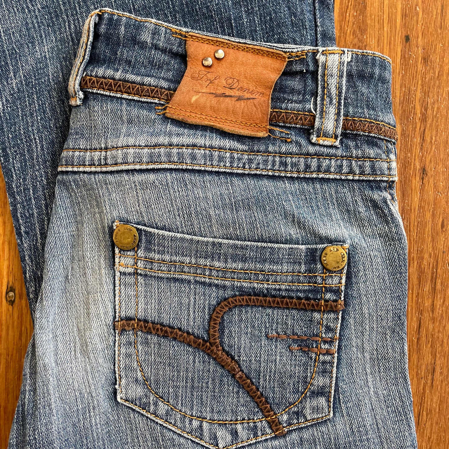 low rise bootcut jeans