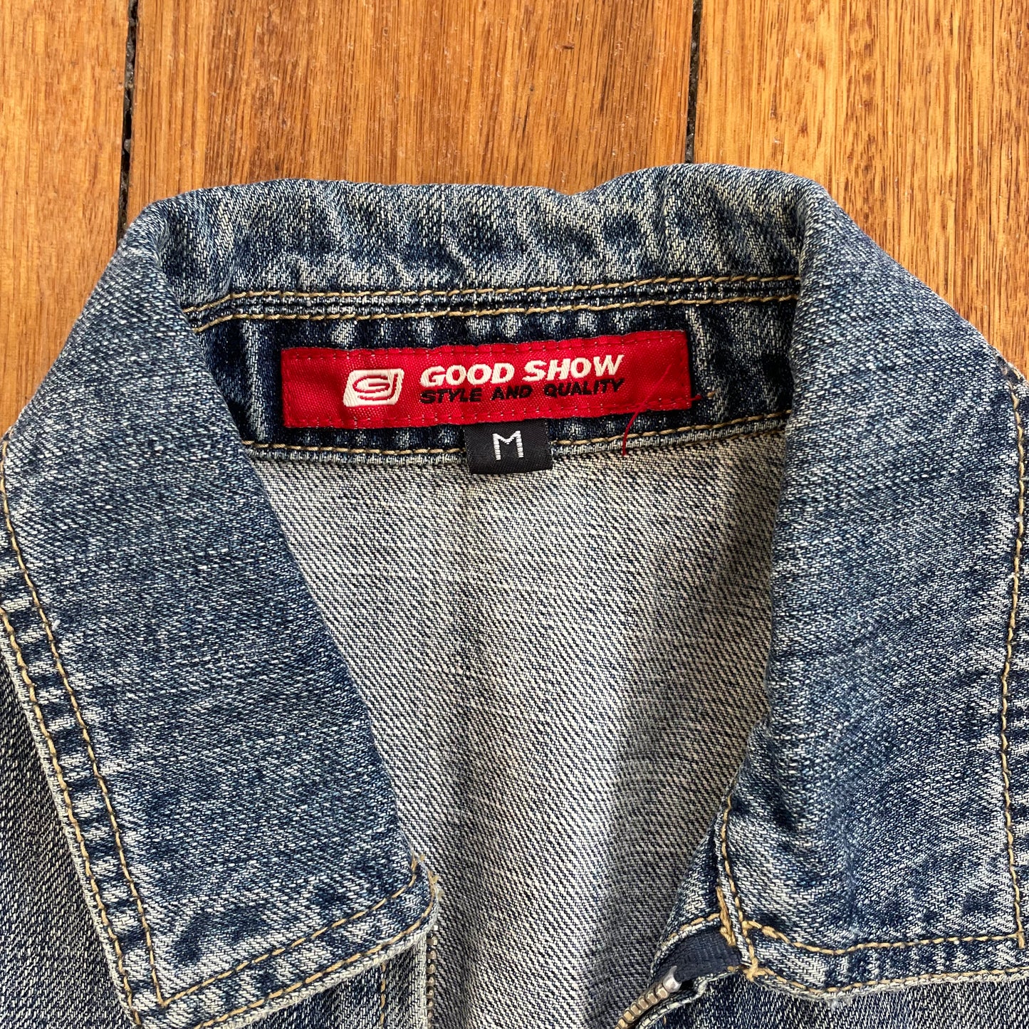 denim zip up jacket