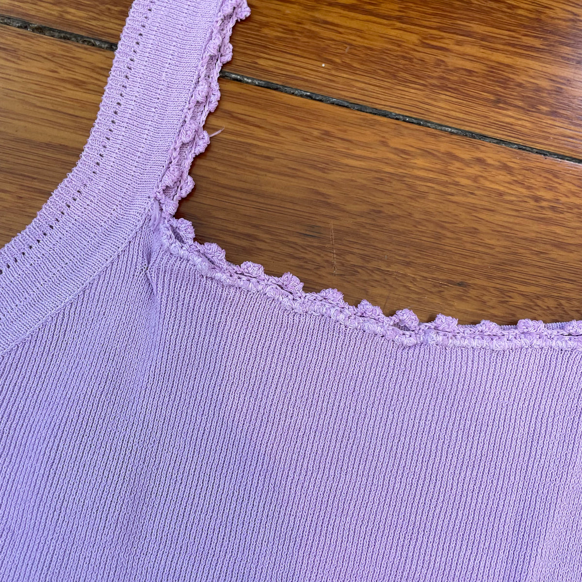 lilac knit tank