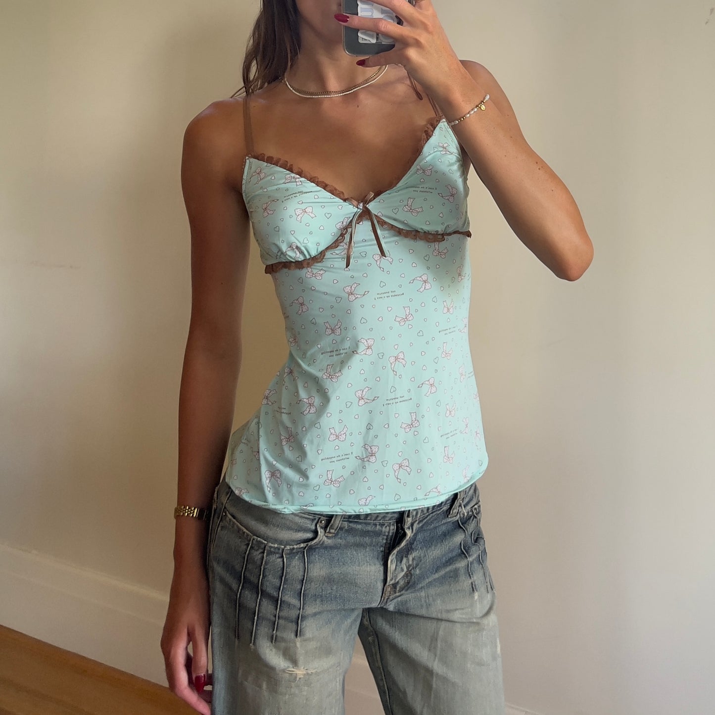 y2k print cami