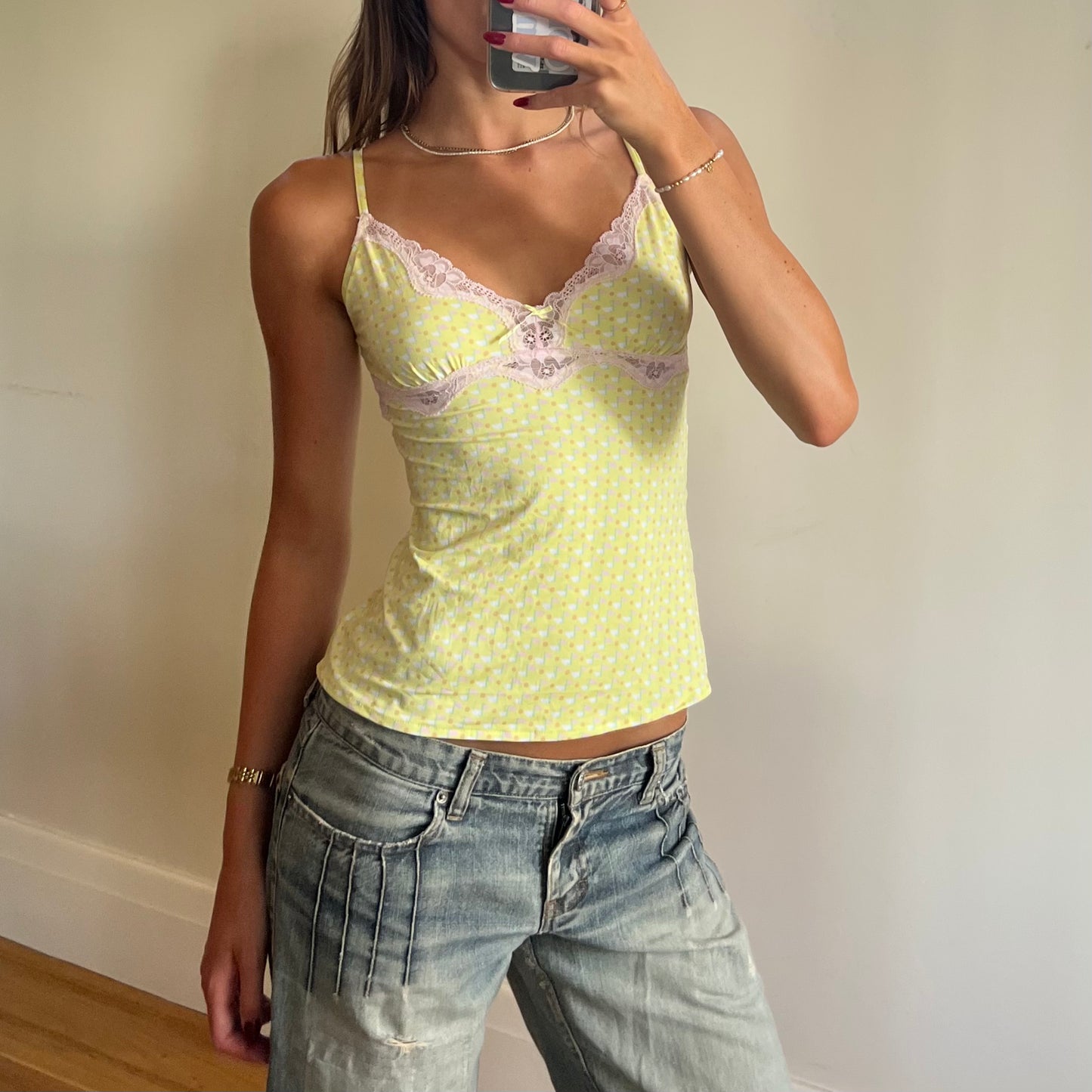 y2k printed cami