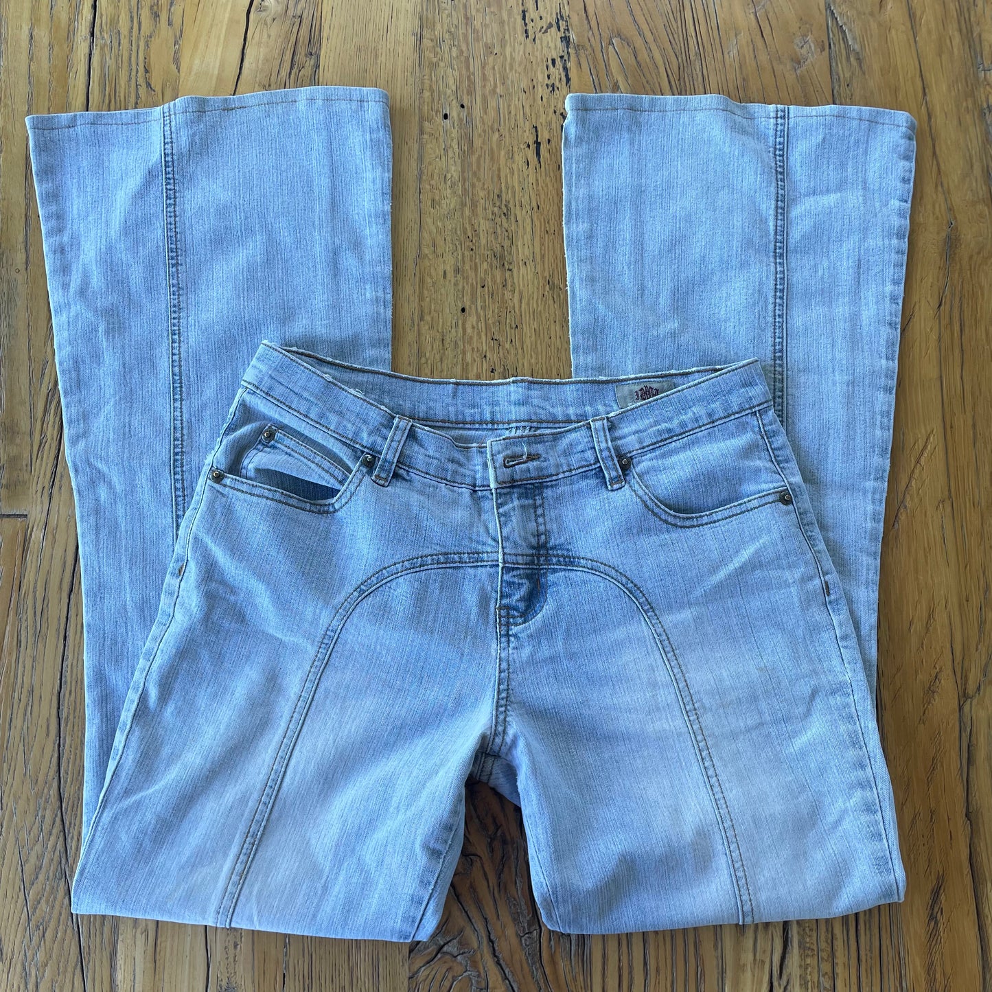 light denim flared jeans