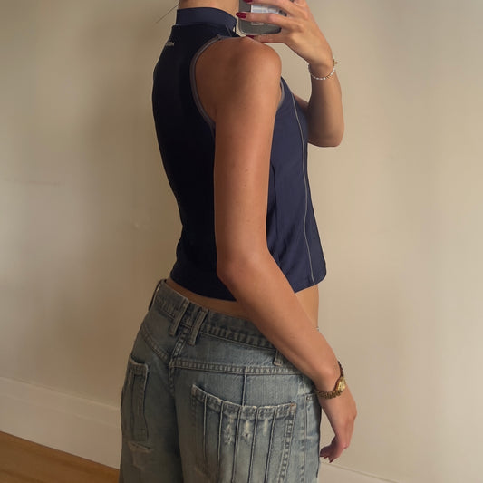 2000s zip-up sports tank