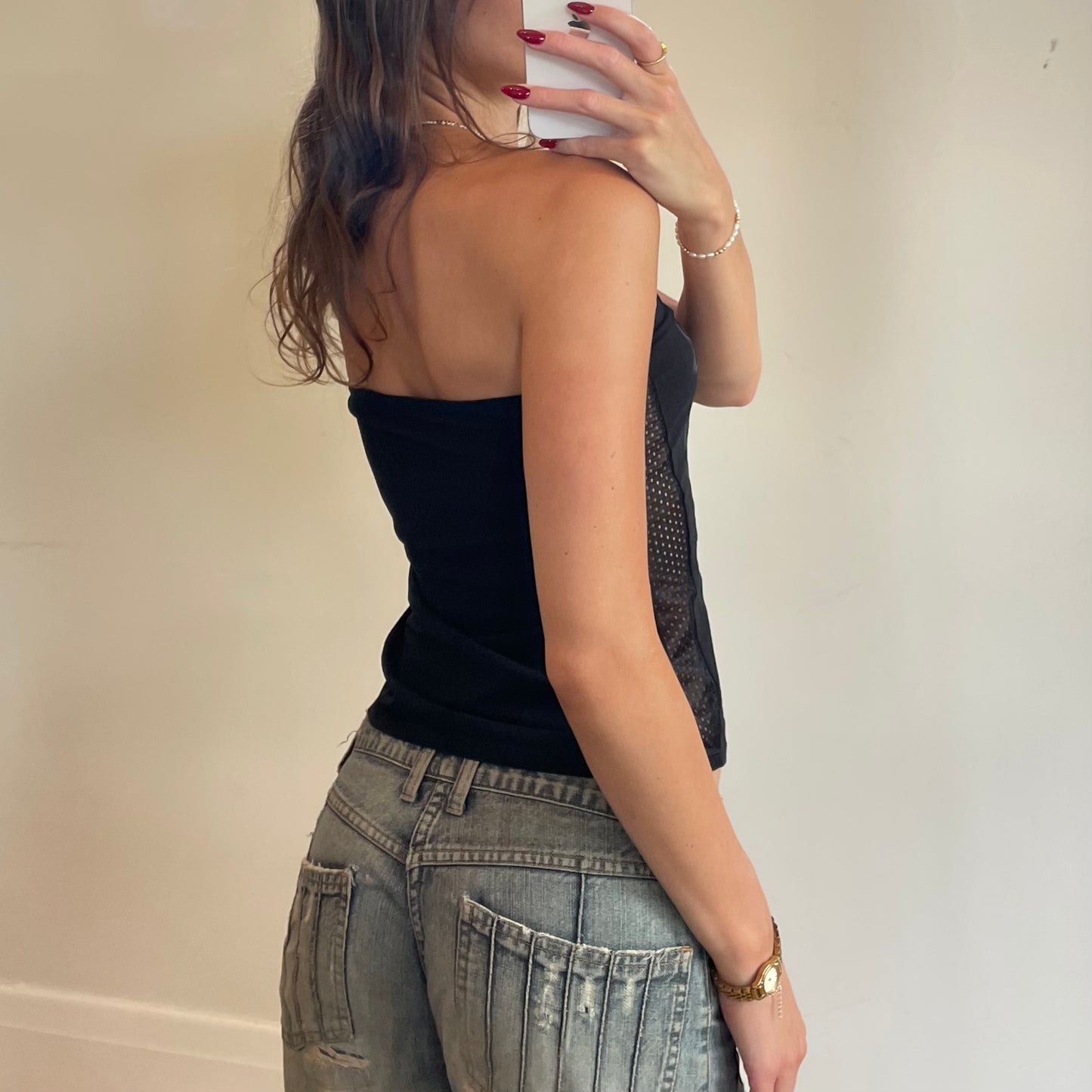 y2k Morgan De Toi tube top