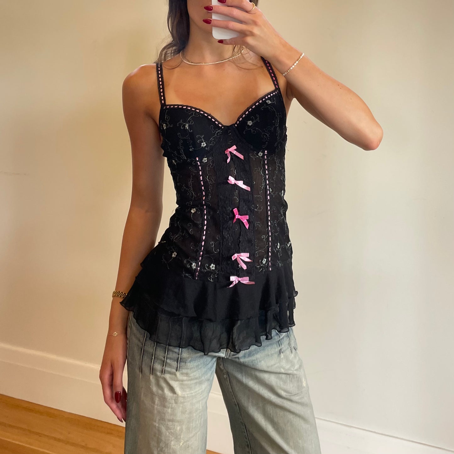 2000s babydoll corset