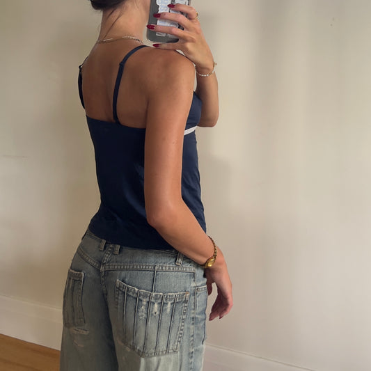 y2k navy cami