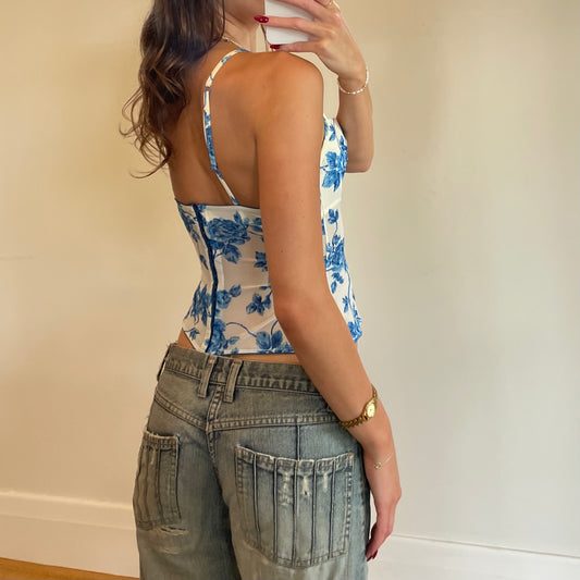vintage floral corset
