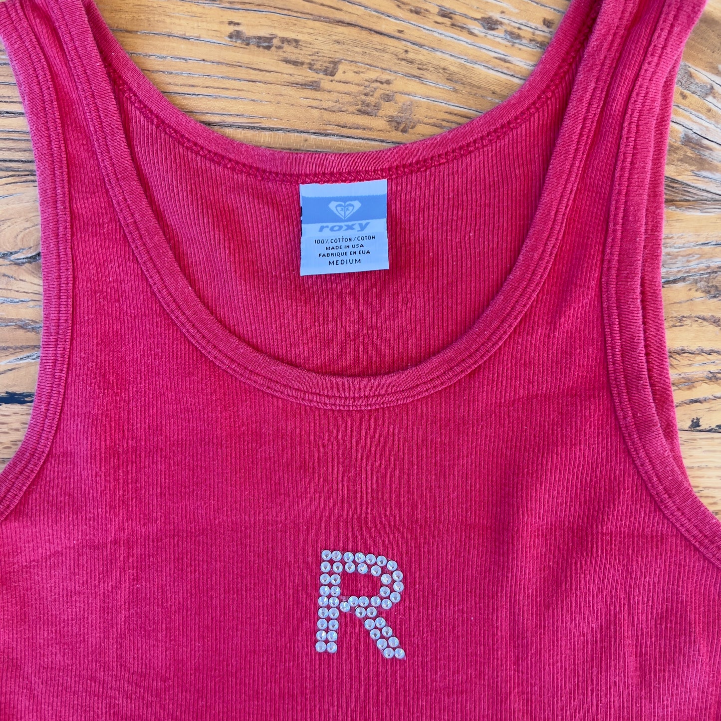 y2k red Roxy tank
