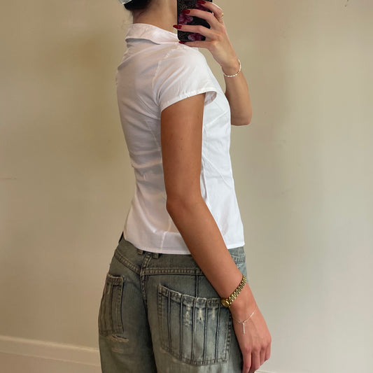 white button up shirt