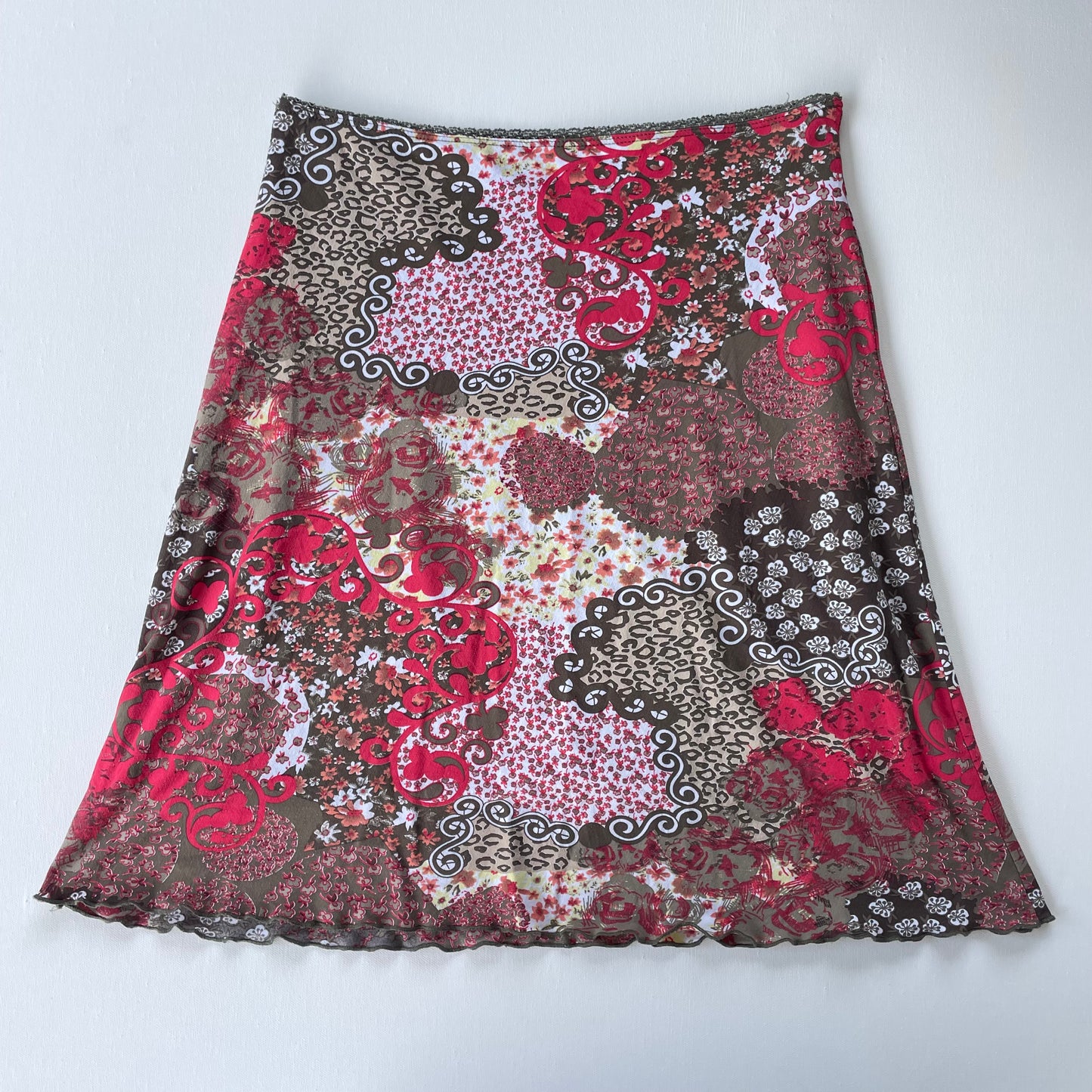 floral print midi skirt