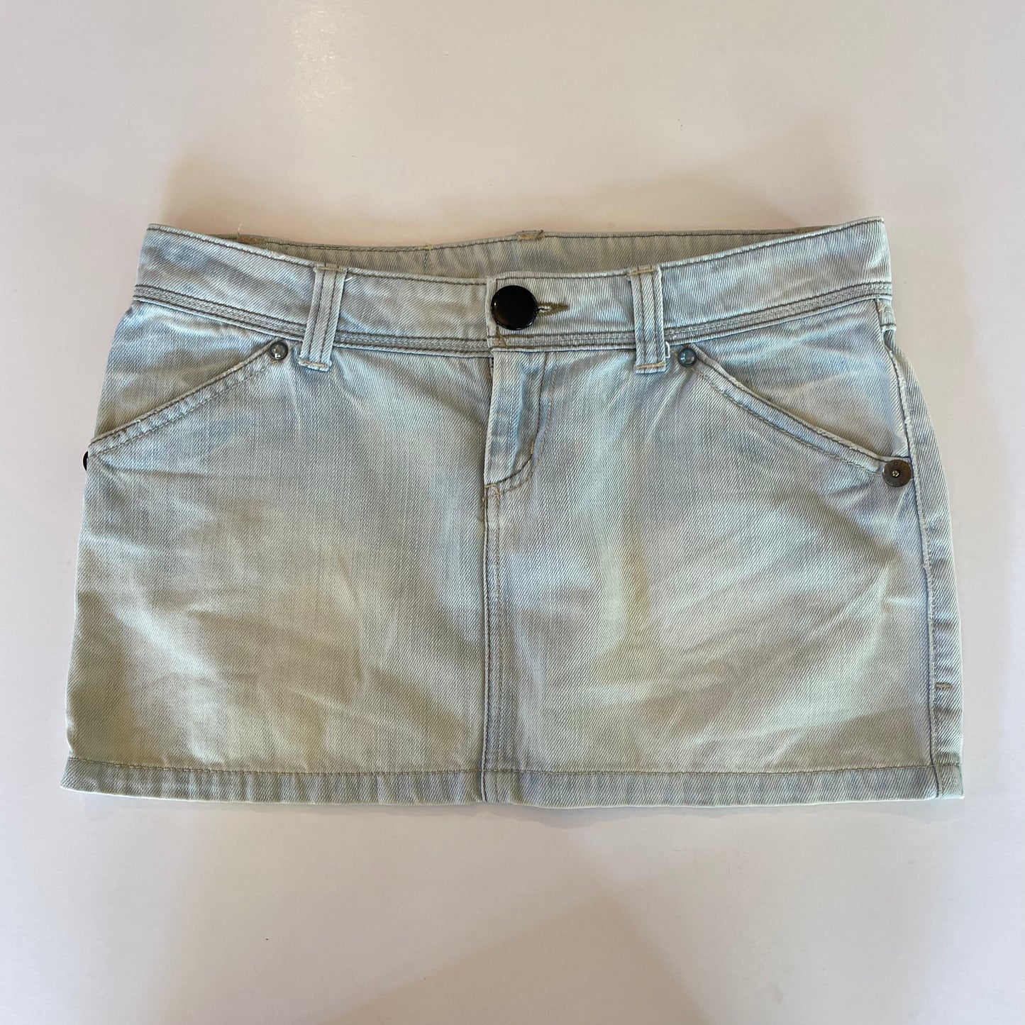 2000s light denim mini skirt