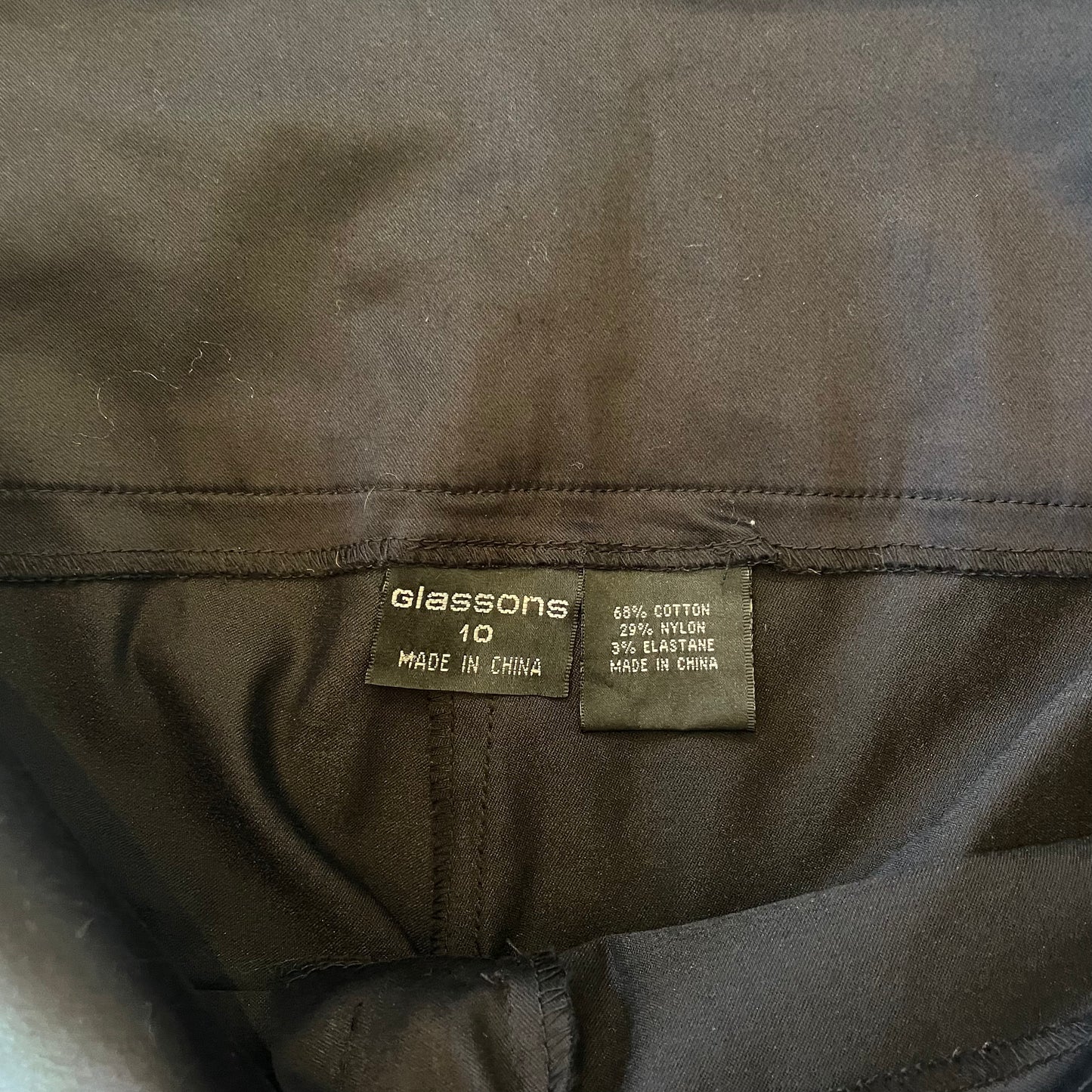 black wide leg trousers